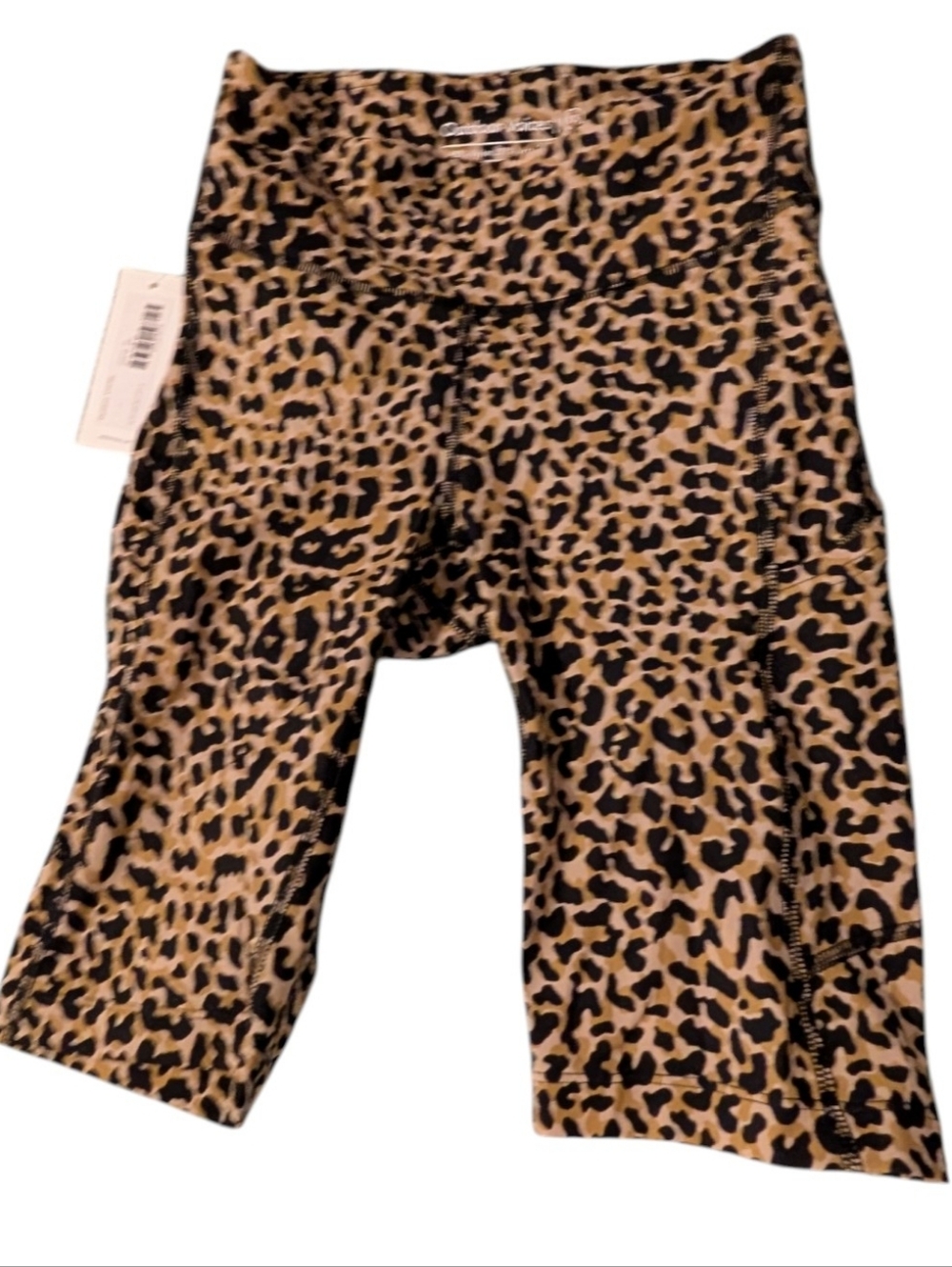 Outdoor Voices Women's Animal Leopard Print Bike Shorts Size XS NWT